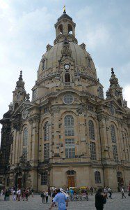 The restored Frauenkirche church in Dresden in August 2010.