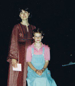 Susan Hall and student Maggie Evans at recital c1990s.