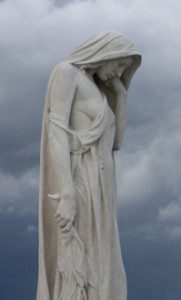 Walter Alward's "Mother Canada" statue at the Vimy Memorial in France.
