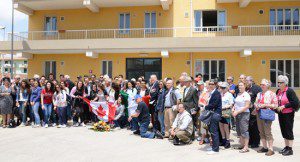 In 2013, Barb and Bob Morrison (right side of group) joined one of my tours to Sicily, where we visited a high school to have veterans among us honoured and leave a Canadian flag for the school.