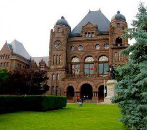 The Legislature at Queen's Park in Toronto.
