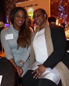 Lovinya Reid, left, and her mother Kervinya, enjoying Centennial College student awards night.