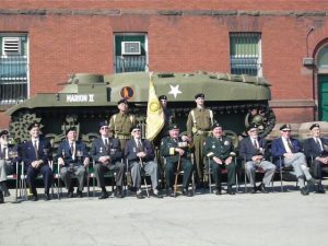 Surviving members of Kangaroo regiment pose in photo at St. Thomas reunion, 2011.